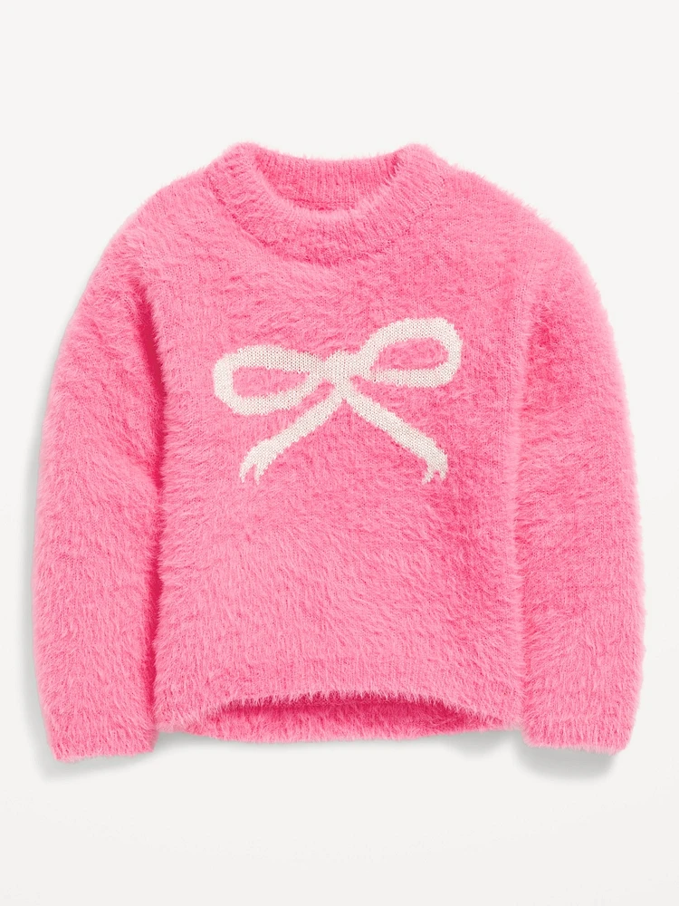 Cozy Long-Sleeve Graphic Sweater for Toddler Girls