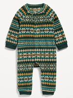 Printed Microfleece Button Front One-Piece for Baby