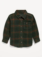 Printed Long-Sleeve Pocket Corduroy Shirt for Toddler Boys