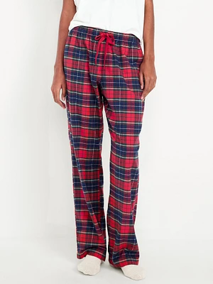 Mid-Rise Flannel Pajama Pants for Women