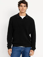 Relaxed Fit Polo Sweater