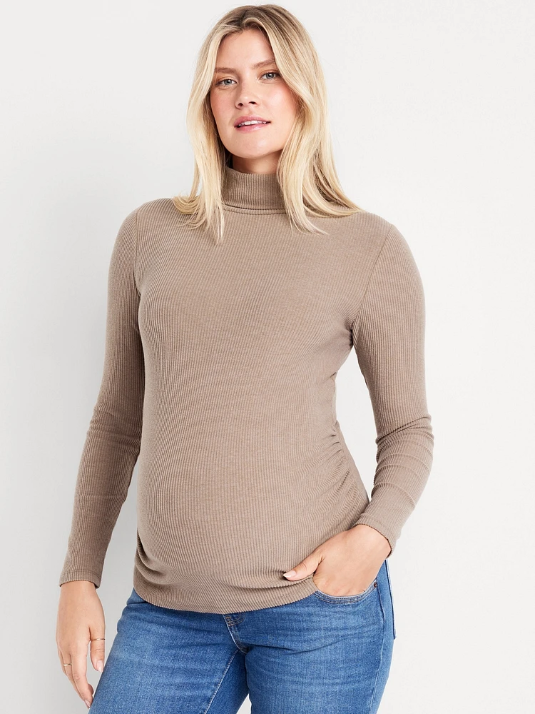 Maternity Ribbed Turtleneck