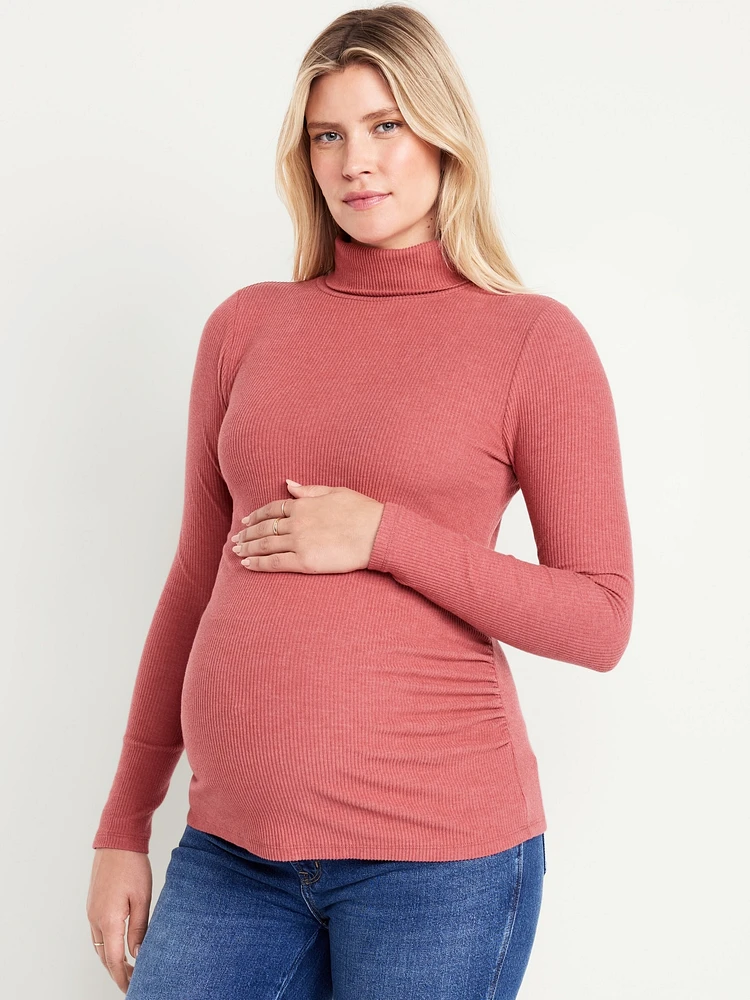 Maternity Ribbed Turtleneck