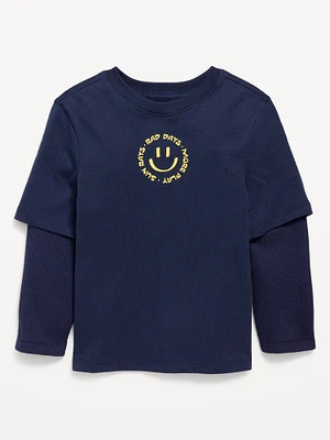 Long-Sleeve Two-In-One T-Shirt for Toddler Boys