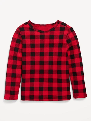 Printed Long-Sleeve Thermal-Knit T-Shirt for Toddler Girls