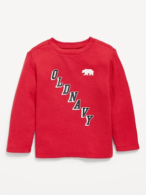 Logo-Graphic Thermal-Knit T-Shirt for Toddler Boys