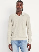 Relaxed Fit Polo Sweater