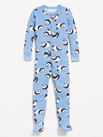 Snug-Fit Zip-Front Footed Pajama One-Piece for Toddler & Baby