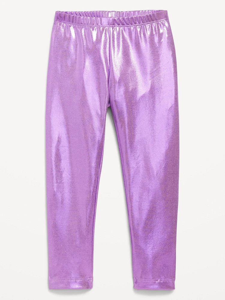 Full-Length Shiny Leggings for Toddler Girls