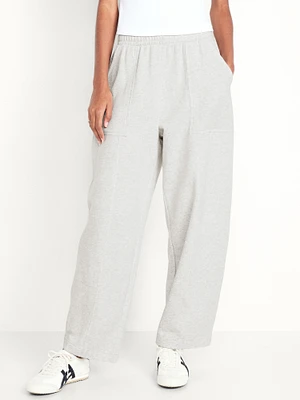 Extra High-Waisted SoComfy Seamed Barrel-Leg Sweatpants