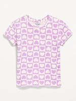 Softest Printed Short-Sleeve T-Shirt for Girls