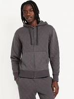 Quilted Full-Zip Sweatshirt