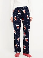 Mid-Rise Printed Flannel Pajama Pants