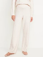 SoSoft Cable-Knit Wide-Leg Sweater Pants