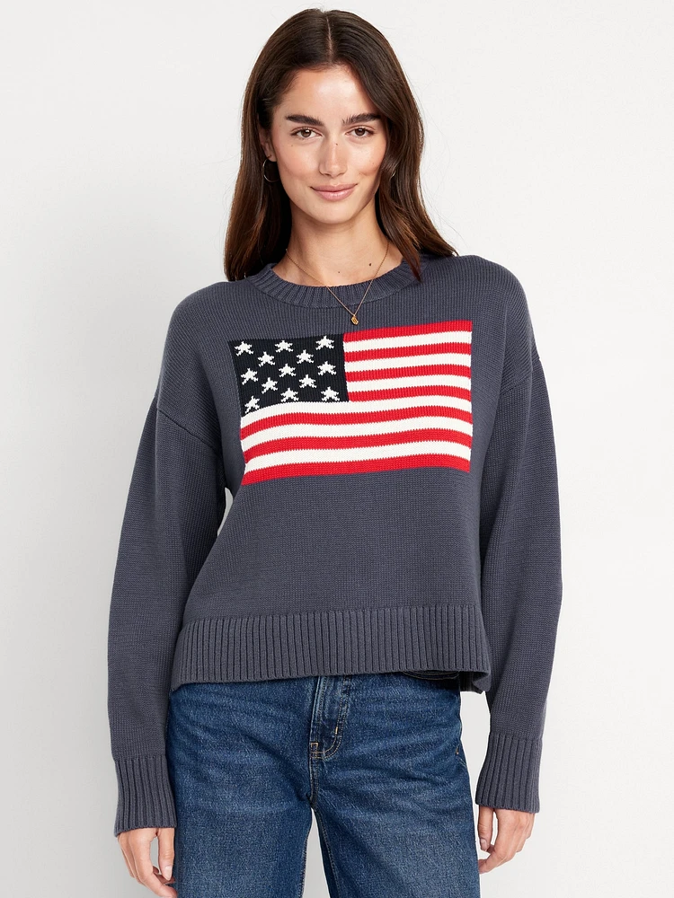 Flag-Graphic Sweater