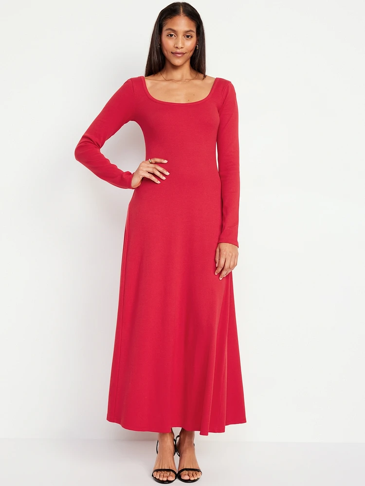 Fit & Flare Ribbed axi Dress
