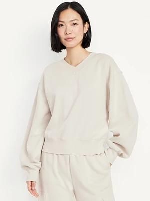 SoComfy Oversized V-Neck Sweatshirt