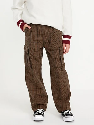 Baggy Plaid Cargo Pants for Boys