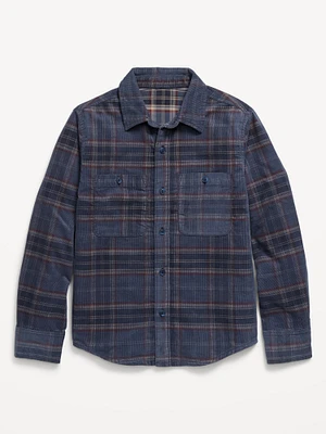 Long-Sleeve Corduroy Pocket Shirt for Boys