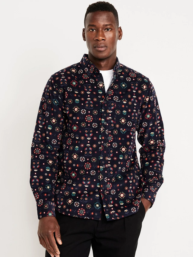 men's dress shirts button down collar Men's Band Collar Button Down Shirt In Black 100% Cotton Twill Medium