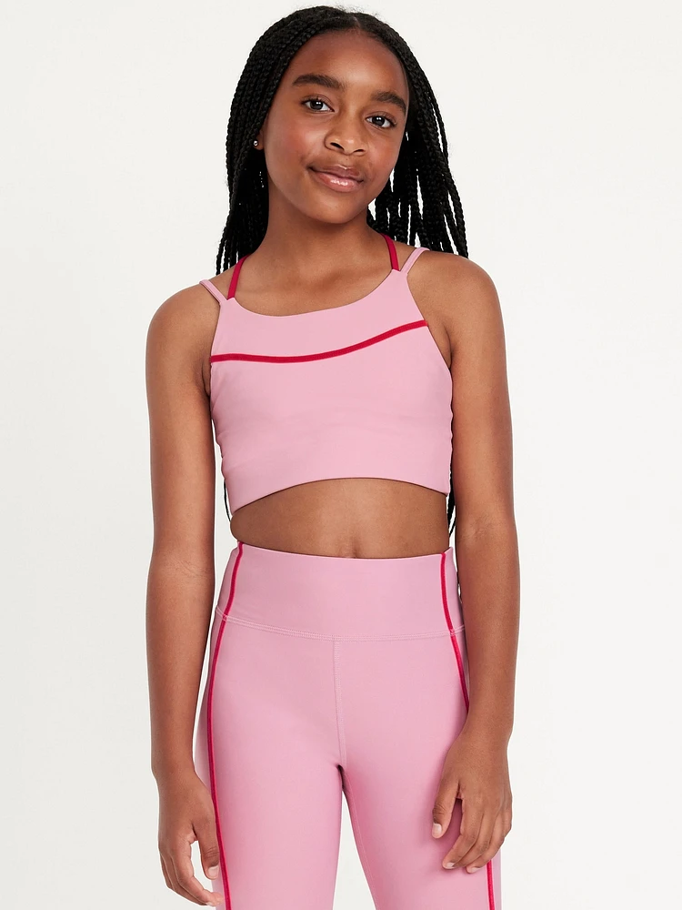 PowerSoft Strappy Longline Sports Bra for Girls