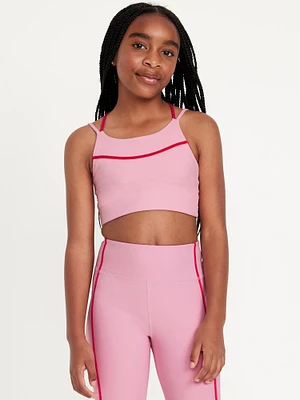 PowerSoft Strappy Longline Sports Bra for Girls