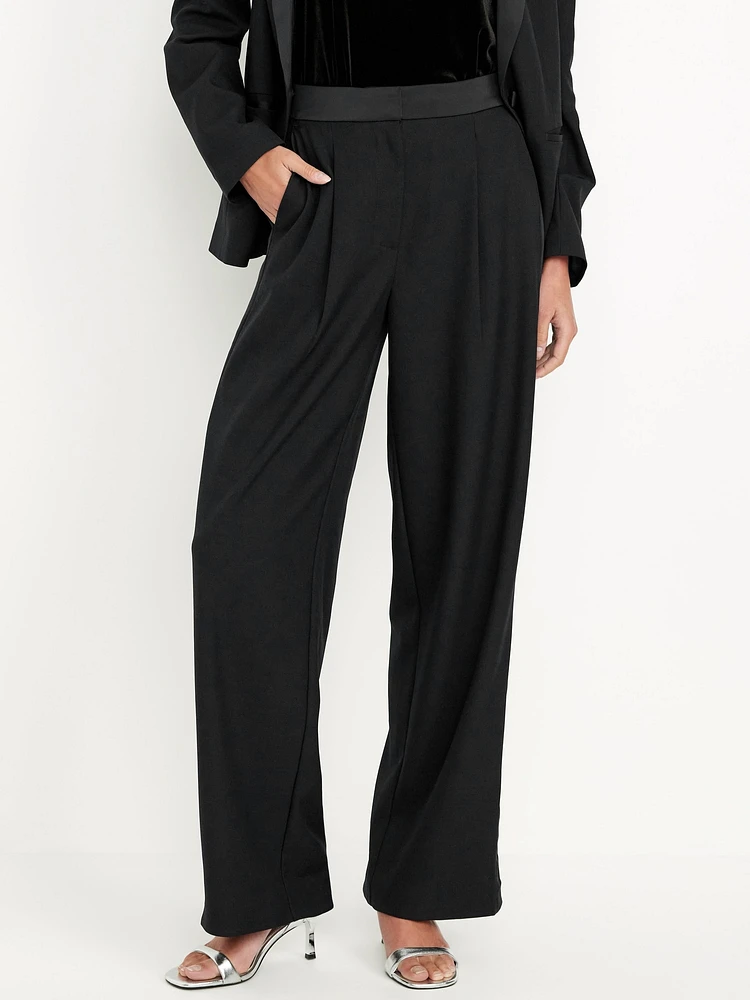 Extra High-Waisted Tuxedo Wide-Leg Pants