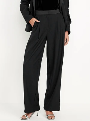 Extra High-Waisted Wide-Leg Trouser Pants