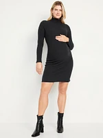 Maternity Mock-Neck Mini Dress