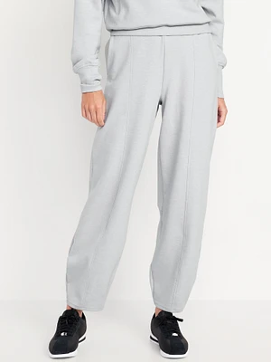 High-Waisted Dynamic Fleece Barrel-Leg Pants