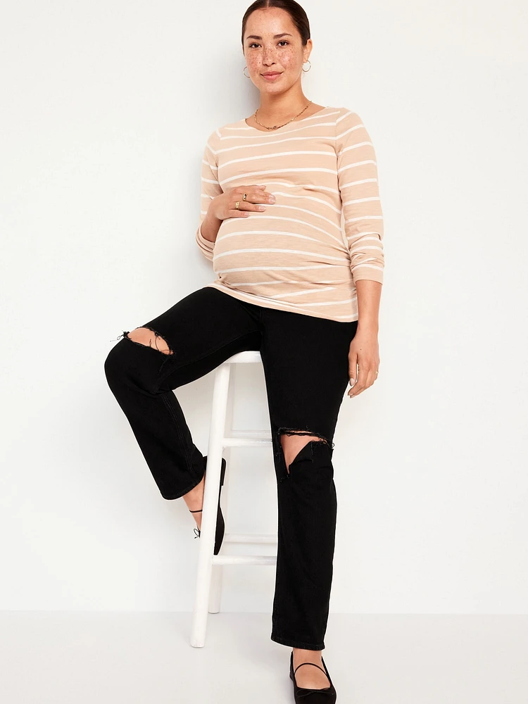 Maternity Full Panel Boyfriend Straight Jeans