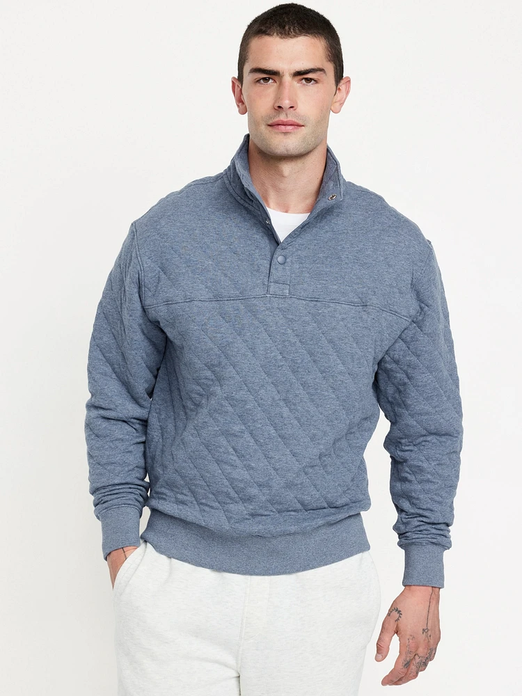 Quilted Fleece Pullover