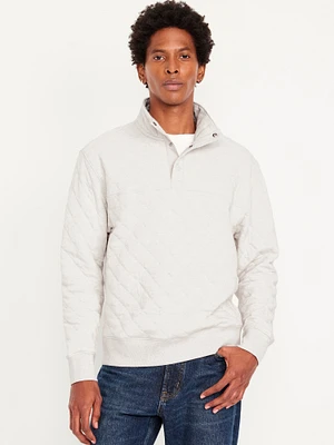 Quarter-nap Quilted Fleece weatshirt