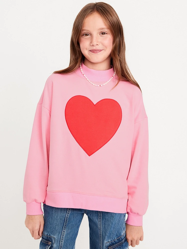 Mock-Neck Tunic Sweatshirt for Girls