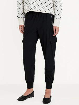 High-Waisted SleekTech Cargo Joggers