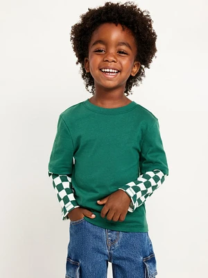 Long-Sleeve Two-In-One T-Shirt for Toddler Boys