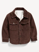 Corduroy Sherpa-Lined Shacket for Toddler Boys