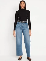 Curvy Extra High-Waisted Sky-Hi Wide-Leg Jeans