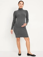 Maternity Mock-Neck Mini Dress