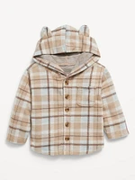 Printed Soft-Knit Hooded Shirt for Baby