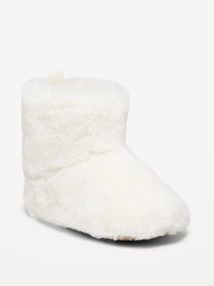 Unisex Faux-Fur Booties for Baby