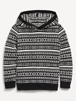 Fair Isle Pullover Hoodie for Boys