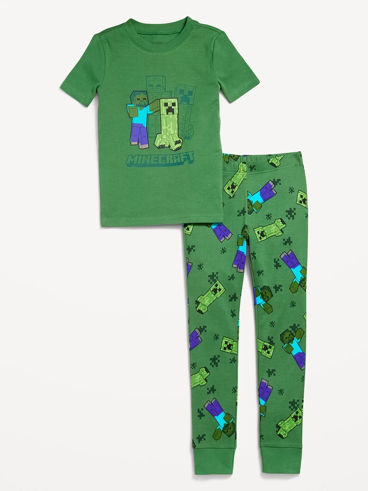 Gender-Neutral Licensed Graphic Snug-Fit Pajama Set for Kids