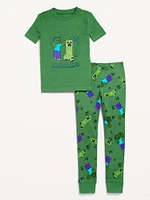 Gender-Neutral Licensed Graphic Snug-Fit Pajama Set for Kids