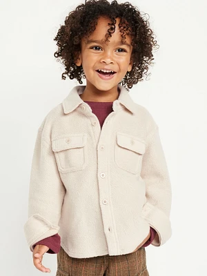 Cozy-Knit Buttoned Pocket Shirt for Toddler Boys