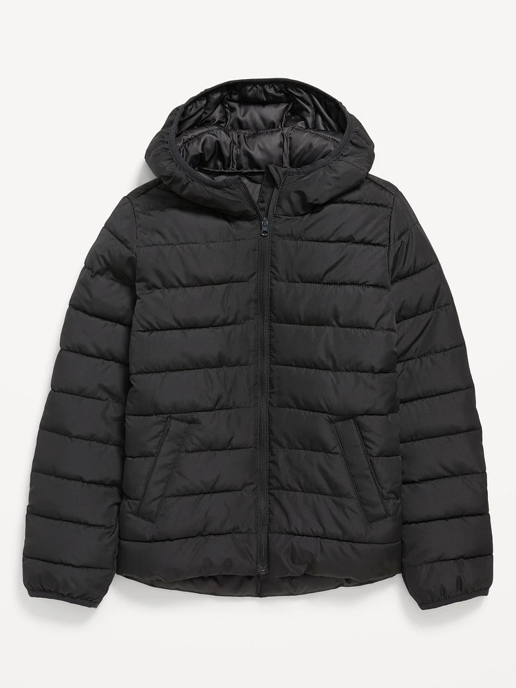 Water-Resistant Narrow-Channel Puffer Jacket for Girls