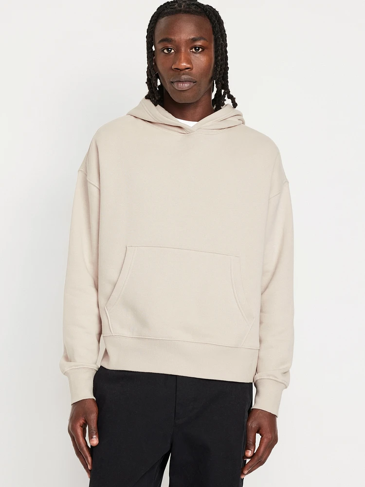 Oversized Cropped Essential Pullover Hoodie