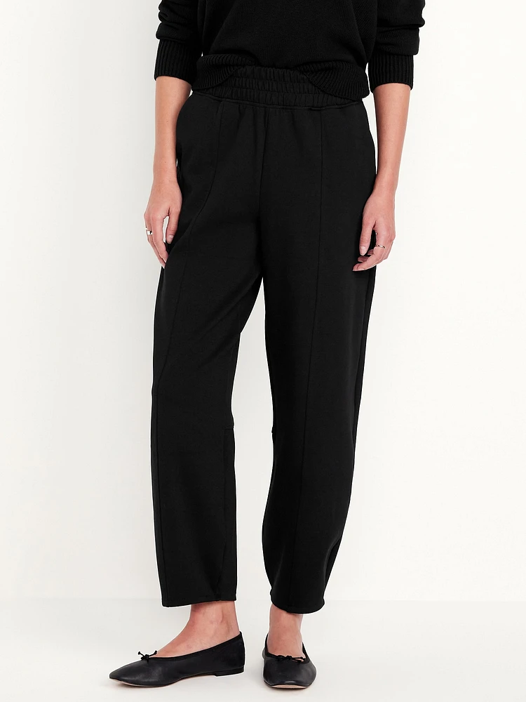 High-Waisted Dynamic Fleece Barrel-eg Pants