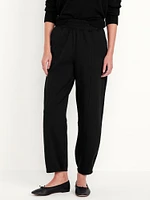 High-Waisted Dynamic Fleece Barrel-Leg Pants