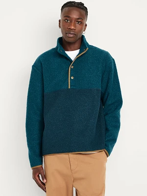 Boucl Sherpa Quarter-Snap Pullover